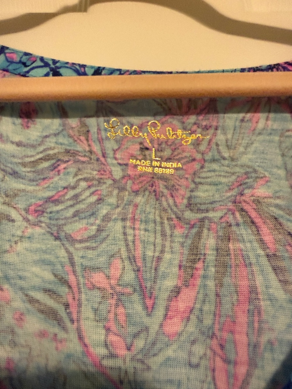 Blue Floral V-Neck Women’s Dress - Picture 2 of 6
